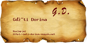 Gáti Dorina névjegykártya